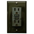 thumbnail image 1 of Four Bros Lighting GFCI/15/BROWN/LED/2008 GFCI - Duplex Receptacle w/ LED 15 Amp - Brown, 1 of 1