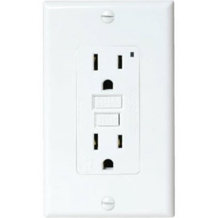 Four Bros Lighting GFCI-20-WHITE-LED-2008 GFCI - 20 amp Duplex Receptable with LED, White