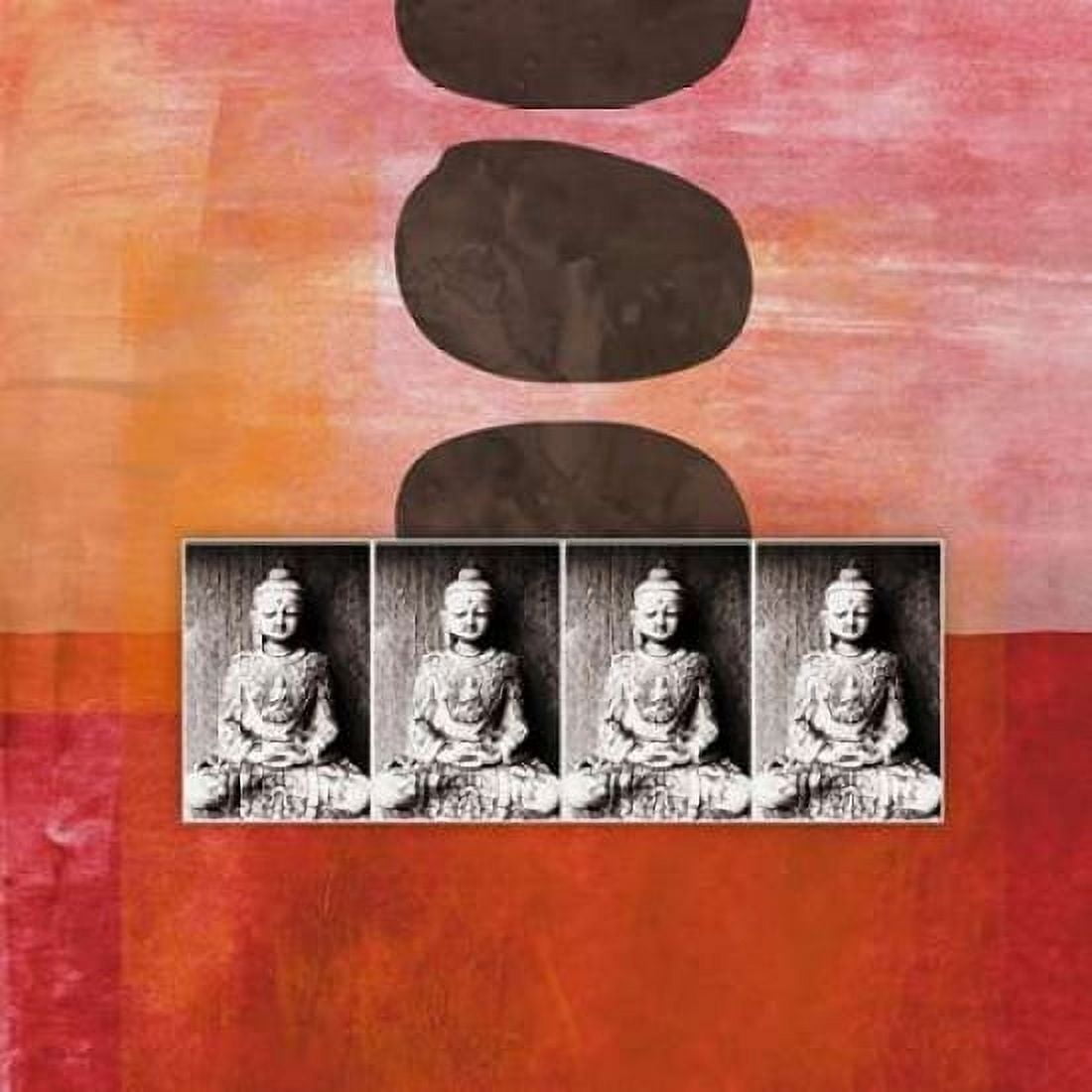 Four Buddhas Canvas Art - Linda Woods (24 x 24)