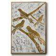 thumbnail image 1 of Four Calling Birds - Gold Leaf Holiday - Framed Gallery Wrapped Holiday Canvas - 25 x 37 - Gold Frame, 1 of 8
