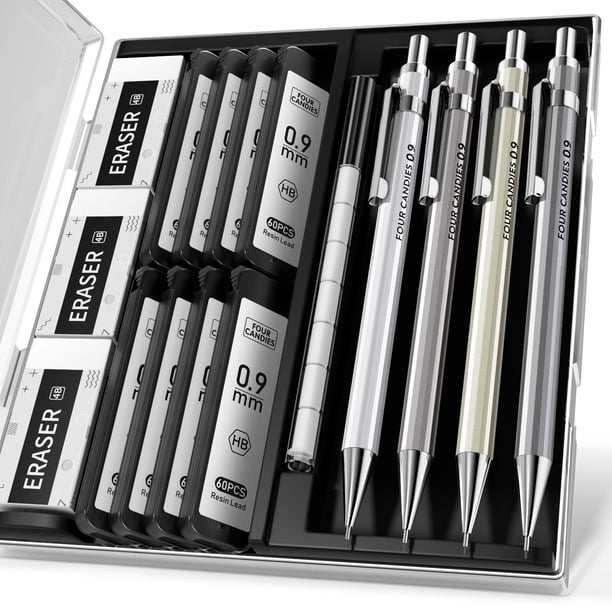Four Candies, Mechanical Pencil Set, 0.9mm, with Case, 4PCS