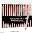 thumbnail image 1 of Four Candies 14Pack Pastel Gel Ink Pen Set,Cute Retractable 0.5mm Fine Point Pen,12 Pack Black Ink Pens with 2Pack Highlighter, Smooth Writing Pens(Pink), 1 of 10
