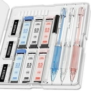 Four Candies Cute Mechanical Pencil Set, 3PCS Pastel Mechanical Pencils 0.5mm with 360PCS HB Lead Refills, 3PCS Erasers, 9PCS Eraser Refills for Writing