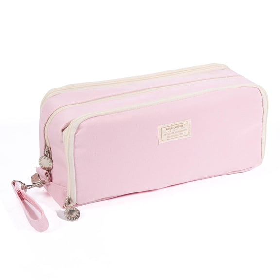 Four Candies Canvas Pencil Cases with Removable Handle, Pink, 1 Count