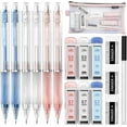 thumbnail image 1 of Four Candies Mechanical Pencil Set with Case, 6PCS Mechanical Pencils 0.5 & 0.7mm with 360PCS HB Lead Refills, 3PCS Erasers, 9PCS Eraser Refills, Aesthetic Mechanical Pencil for Drawing, Drafting, 1 of 6