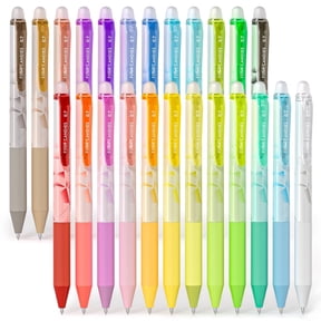 Four Candies 0.7mm Erasable Gel Pens, Make Mistakes Disappear Colored Pens, 24 Colors Retractable Fine Point Erasable Pens for Writing, Drawing, Planner Supplies