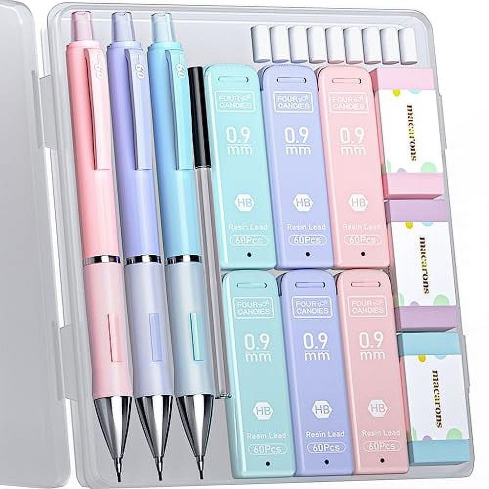 Four Candies Pastel Mechanical Pencil Set 3PCS 0.9mm Mechanical