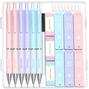 Four Candies 6-Pack Pastel Mechanical Pencil Set with Case