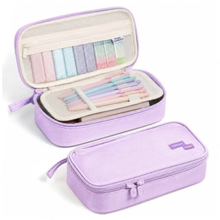 Four Candies Pencil Case, Large Capacity Pencil Pouch—Portable Marker Holder Bag for Home & Office, Soft Supply Organizer (Purple)