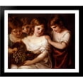 thumbnail image 1 of Four Children With A Basket Of Fruit 32x28 Large Black Wood Framed Print Art by Angelica Kauffman, 1 of 2