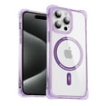 thumbnail image 1 of Four Corners Air Cushion Anti Drop Cell Phone Case for iPhone 16 Plus Translucent Magnetic[Compatible With Magsafe] Air Cushion Frame Protective Phone Case for iPhone 16 Plus, Purple, 1 of 7