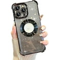 thumbnail image 1 of Four Corners Air Protection Bag Phone Case for iPhone 12, Back Cover Compatible with MagSafe, Gradient Shiny Clear Magnetic Shell, 1 of 8