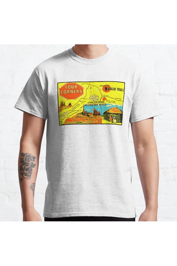 Four Corners Monument Vintage Travel Decal Classic T-shirt