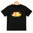thumbnail image 1 of Four Cute Yellow Ducks Girls Graphic Tee, Retro Polka Dot Birds 100% Cotton Kids Short Sleeve T-Shirt, 1 of 5