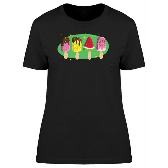 Four Delicious Popsicles T-Shirt Women -Image by Shutterstock, Female x-Large