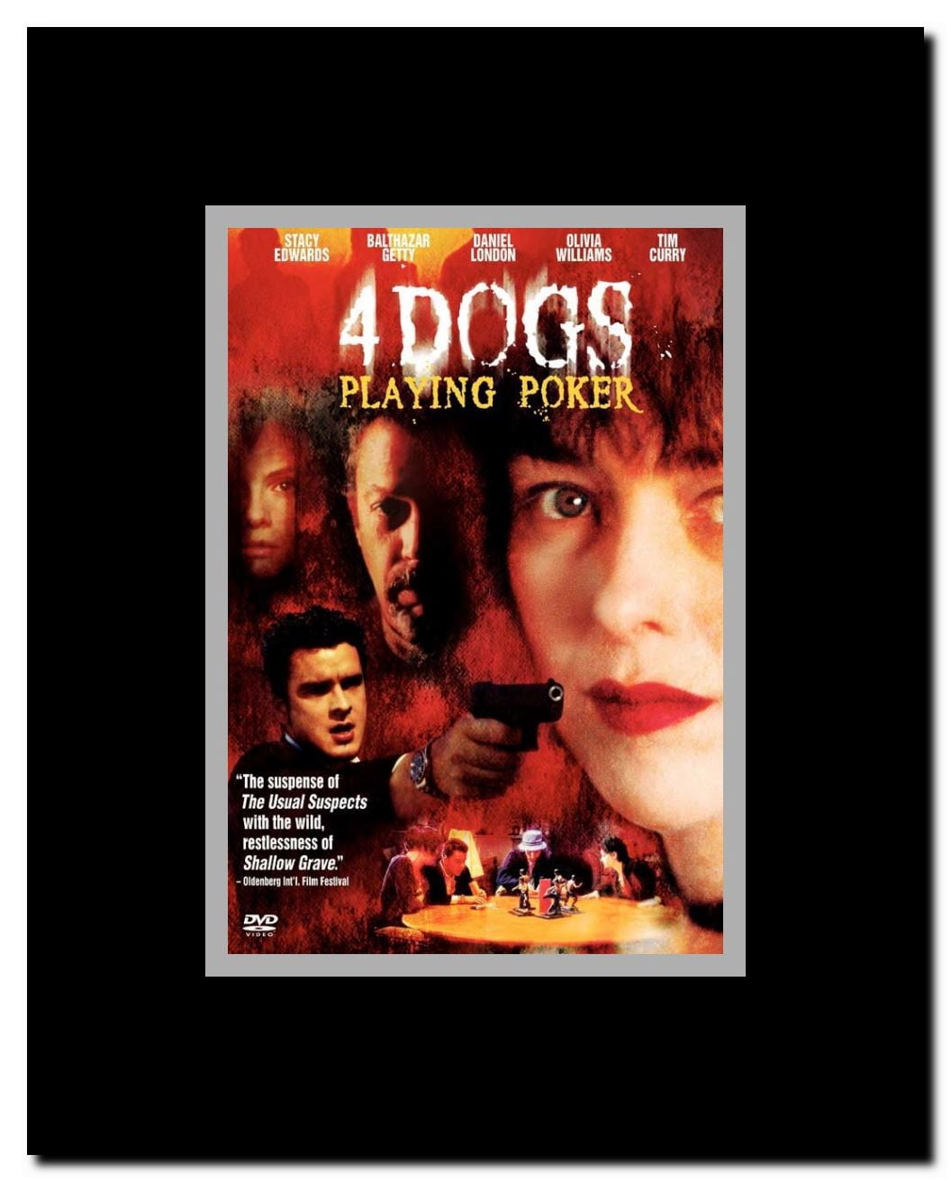 Four Dogs Playing Poker Framed Movie Poster