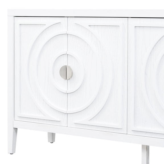 Four - Door Country - Style Retro Sideboard | Blends into Home Decor | Quality Wood Composition | Organizes Tableware and More