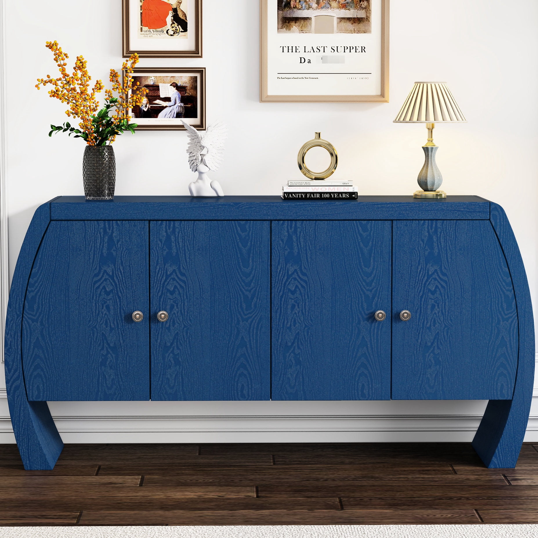 Photo inspiration: Four Door Storage Cabinet With Built In Shelves And Ash Photo Inspiration