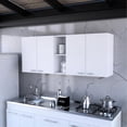 thumbnail image 1 of Four-Door Wall Cabinet with Open Center Shelves / Kitchen Display and Storage, 1 of 3