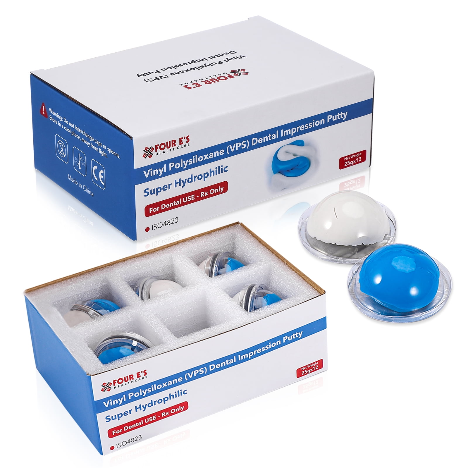 Four E's Dental VPS Impression Putty Set of 6 Dental Impression