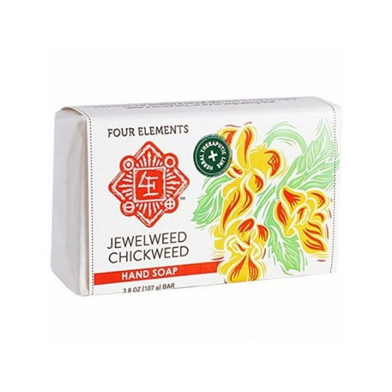 Four Elements Organic Herbals Jewelweed Chickweed Soap 3.8 oz Bar