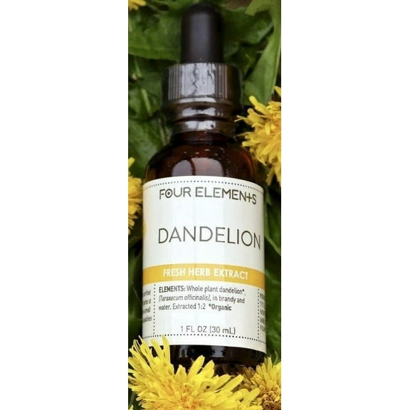 Four Elements Organic Herbals Dandelion Herb Tincture 1 oz Liquid