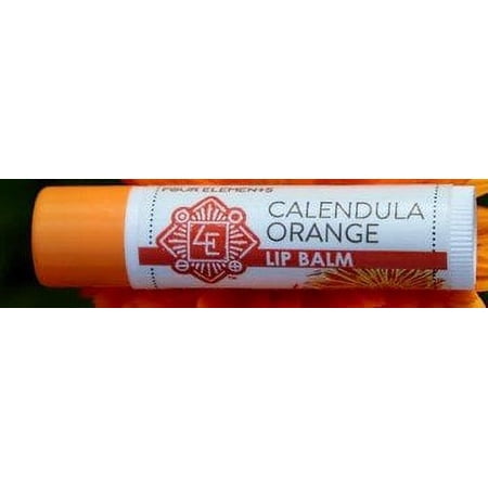 Four Elements Organic Herbals Calendula Orange Lip Balm .15 oz Stick