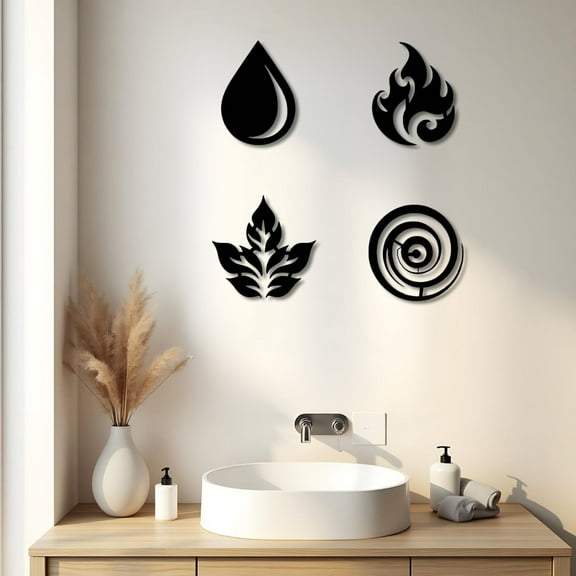 Four Elements Metal Wall Art
