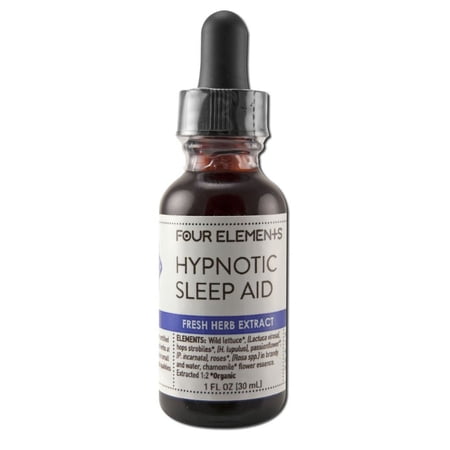 Four Elements Organic Herbals Hypnotic Sleep Tincture Blend 1 oz Liquid