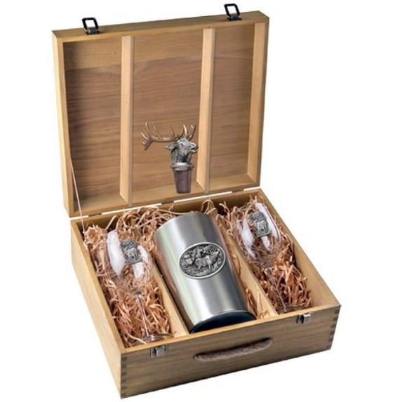 Four Elk Wine Set w/ Box