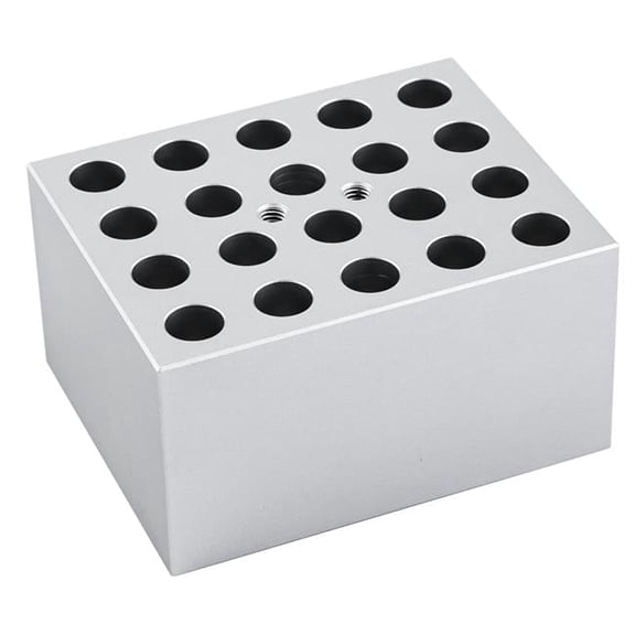 Four Es Scientific TC0401001-62 F11.1 mm x 39.1 mm Microtube Dry Bath Block - 20 x 1.5 ml