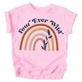 thumbnail image 1 of Four Ever Wild Rainbow 4th Birthday Shirts for Baby Toddler & Youth Girls Pink Shirt 3T, 1 of 2