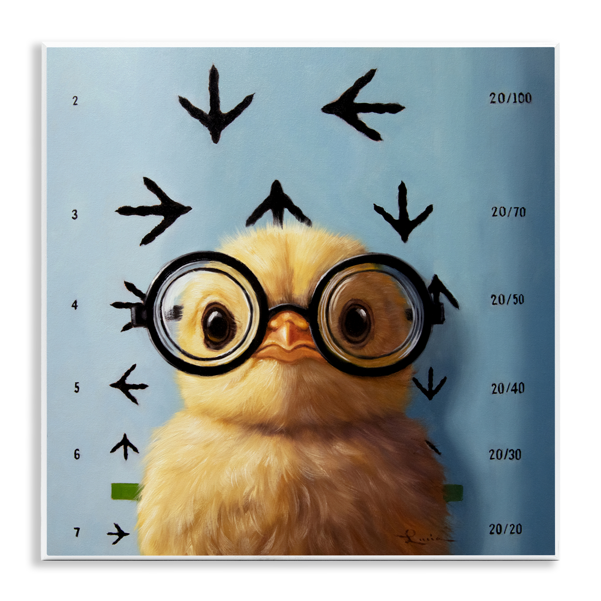 Four Eyes Chick Vision Wall Plaque Art, design by Lucia Heffernan