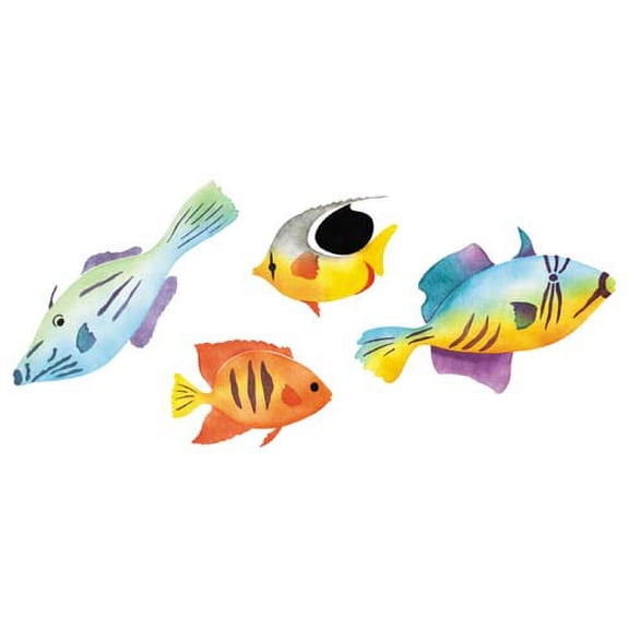 Four Fish Wall Stencil SKU #2707 by Designer Stencils