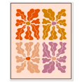 thumbnail image 1 of Four Flowers Poster Canvas Trendy Retro Posters by Art Remedy, White Frame, 36 x 45, 1 of 7