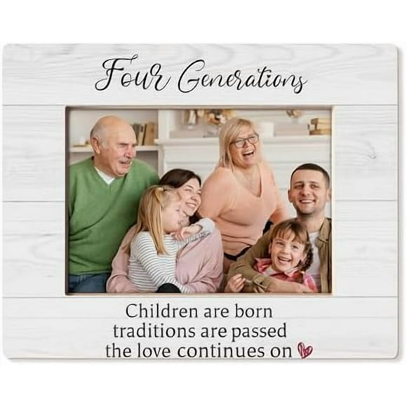 Four Generations Picture Frame 5x7, Family Photo Frame, Grandparents Gift Picture Frames, Grandma Grandpa Gift, Gifts for Grandparent, Gifts for Grandma
