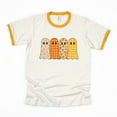 thumbnail image 1 of Four Ghosts Checkered Quilted Printed - Womens Ringer Tee, 1 of 5