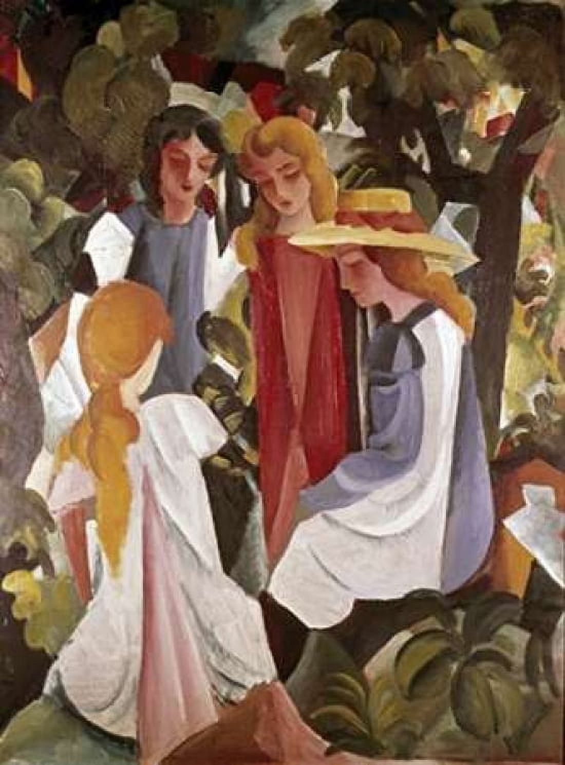 Four Girls Canvas Art - August Macke (18 x 24)