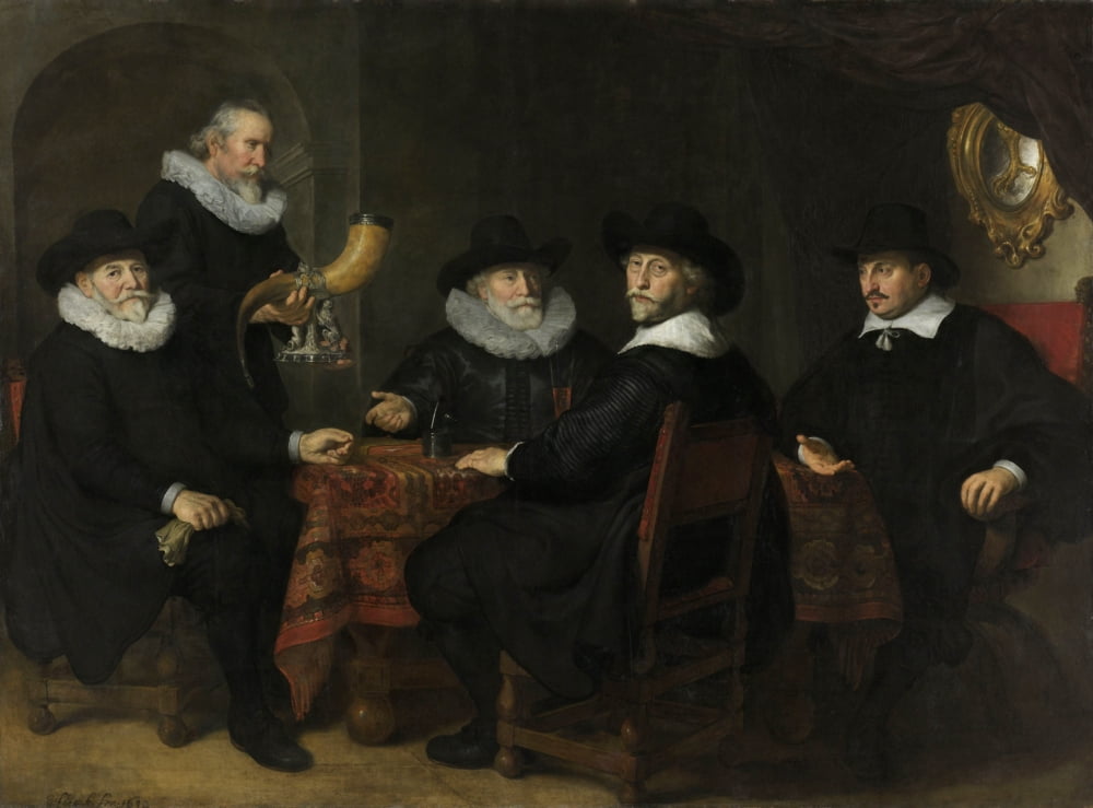 Four Governors Of The Arquebusiers Civic Guard Canvas Art -  (24 x 18)