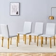 thumbnail image 1 of Four Gray Pu Dining Seats - Comfortable And Versatile, With Metal Construction Of 4 Chairs In Modern Comfortable, Soft Sponge Filling Stable, 1 of 7