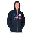 thumbnail image 1 of Four Great Years President Trump Unisex Fleece Graphic Zip Up Hoodie Brisco Brands 2X, 1 of 5