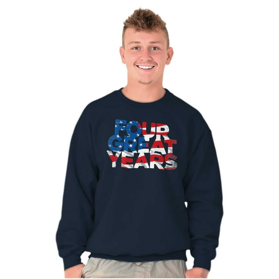 Four Great Years President Trump Unisex Plus Fleece Graphic Sweatshirt Brisco Brands 3X