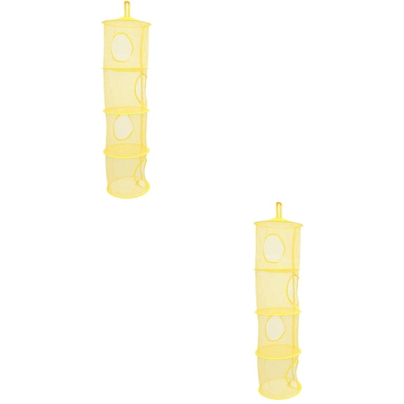 Four Grid Drying Hanging Basket Wall Hangers for Clothes 2 Pieces Foldable Valentines Doilies Underwear Net