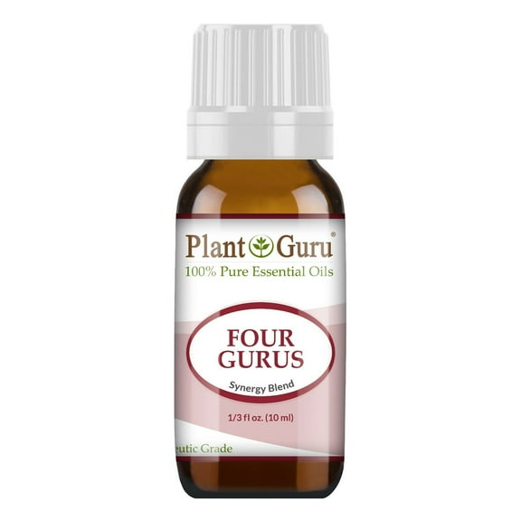 Four Gurus Essential Oil Blend 10 ml 100% Pure Natural Therapeutic Grade Blended With Clove, Cinnamon, Lemon, Rosemary Eucalyptus For Aromatherapy Diffuser And Immune Support