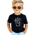 thumbnail image 1 of Four Hand 4th Birthday Shirt for Boys and Girls Unisex Age 4 T-Shirt for Kids Black Shirt 5-6, 1 of 5