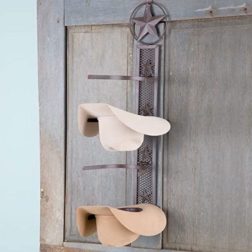 Four Hat Rack Metal with Star Fold Up Wall Mount Over Door - Walmart.com