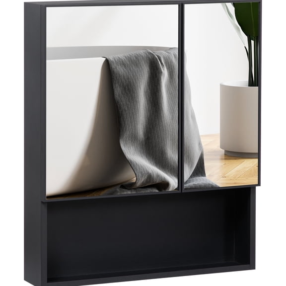 Four Hidden Shelves | Offer Concealed Storage in Bathroom Mirror Cabinet | Protect Items from Dust and Moisture