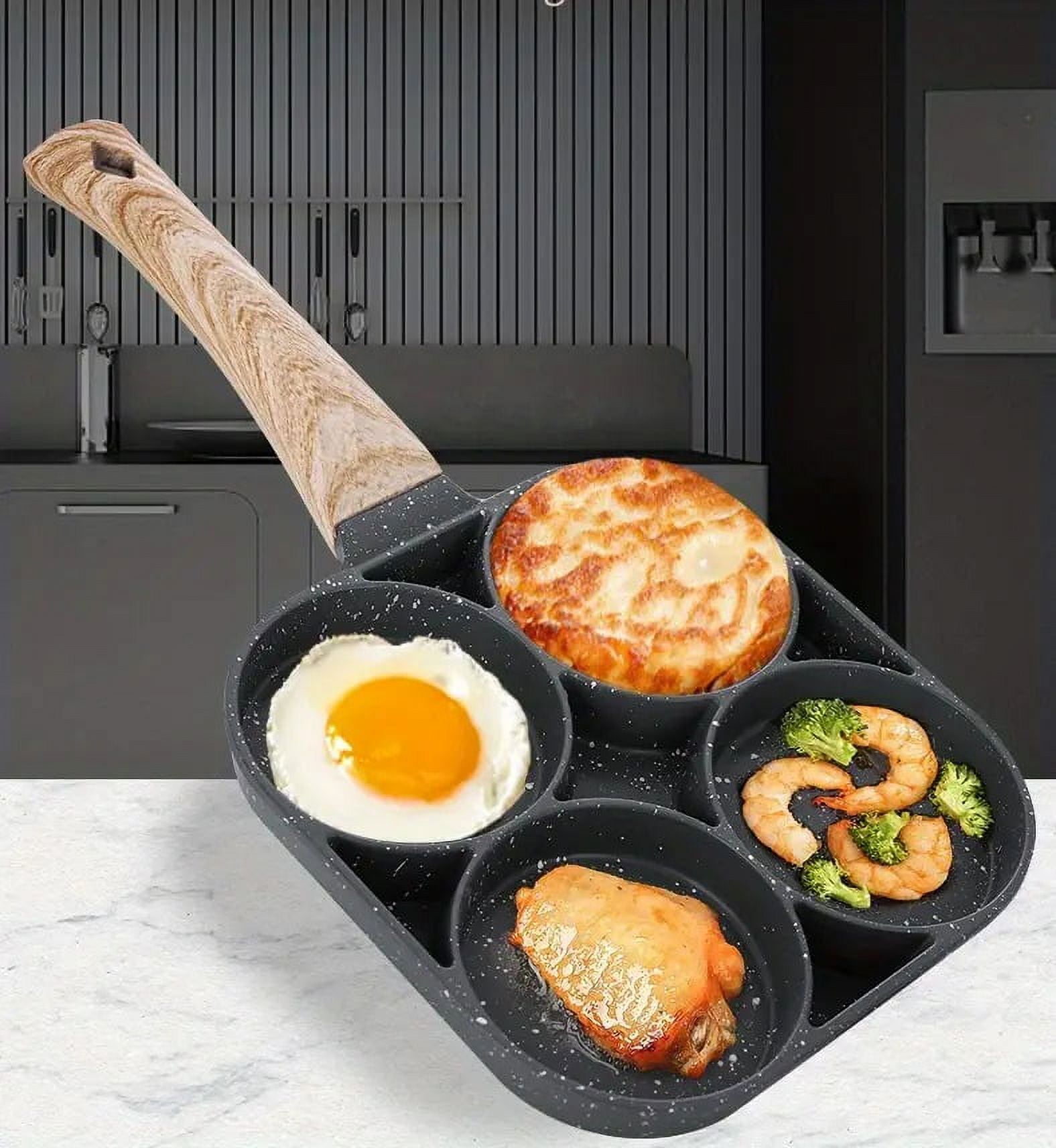 Pancake Frying Pan, Cast Iron Omelette Egg Griddles Grill Pan