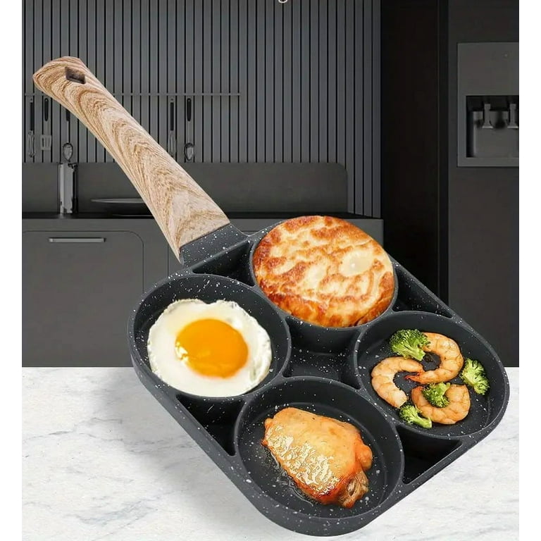 3/4 Holes Non-Stick Egg Frying Pan Cooker Omelet Pancake Pan with