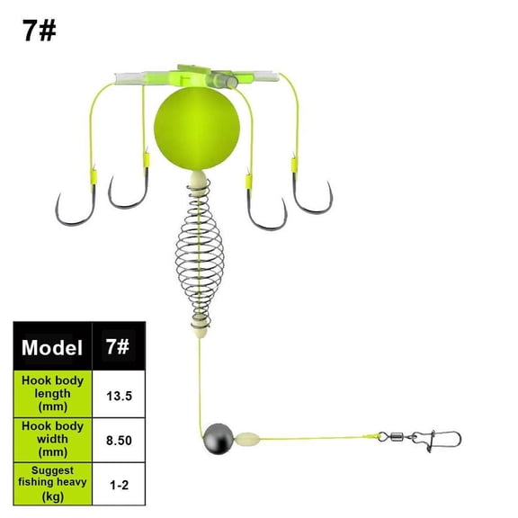 Four Hooks Anti-bottom Fishing Hook Catfish Bait Holders Spring Bait Cage